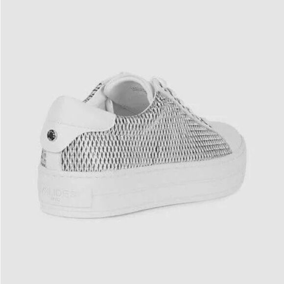 J/Slides Hilton Laser Metallic Low Cut Leather Sneakers Size 7 1/2 - Picture 3 of 10